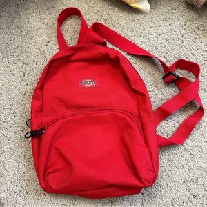 dickies red mini backpack